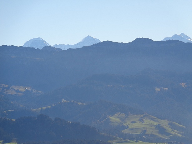 Eiger (3970m), Mönch (4107m), Jungfrau (4158m)