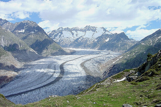 Great Aletsch glacier / Grosser Aletschgletscher and Wannenhorn (3906m)