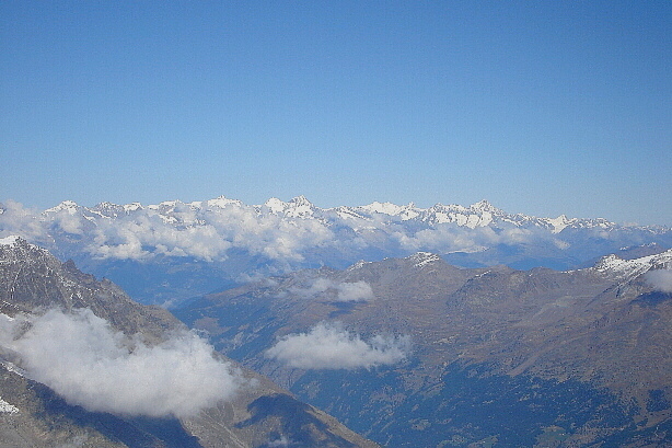 Bietschhorn, Balfrin, Aletschhorn, Jegihorn, Finsteraarhorn, Lauteraarhorn