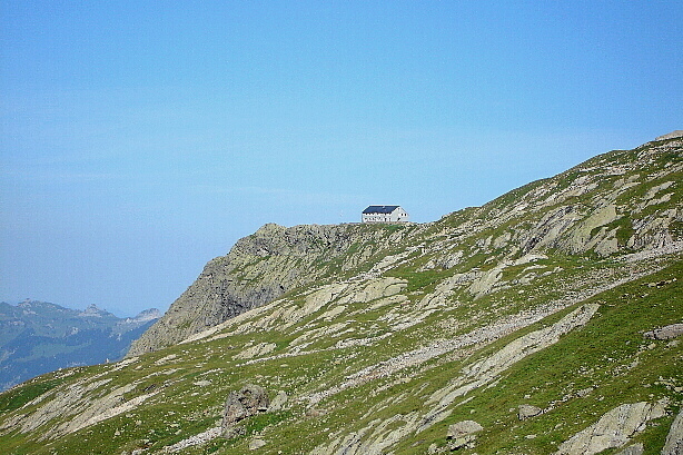 Looking to the hut