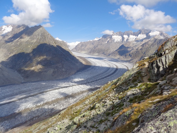 Olmenhorn (3314m), Great Aletsch glacier, Gross Wannenhorn (3906m)