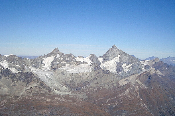 Zinalrothorn (4221m), Schalihorn (3974m), Weisshorn (4506m)