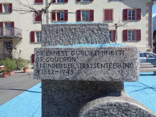 Denkmal für Dr. Ernest Guglielminetti Erfinder der Strassenteerung