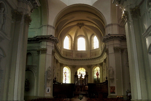 Interior view of cathedral St. Pierre