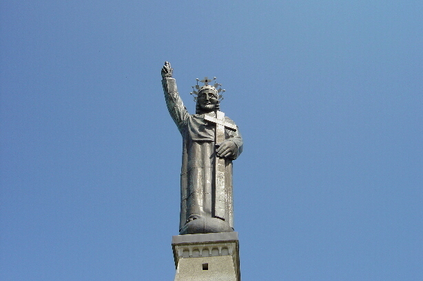 Die Christusstatue auf dem Châtelard