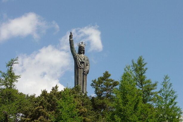 Die Christusstatue auf dem Châtelard