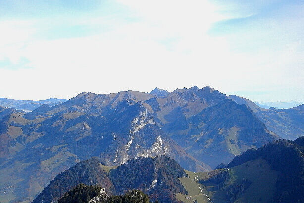 Kaiseregg (2185m), Schopfenspitz / Gros Brun (2104m)