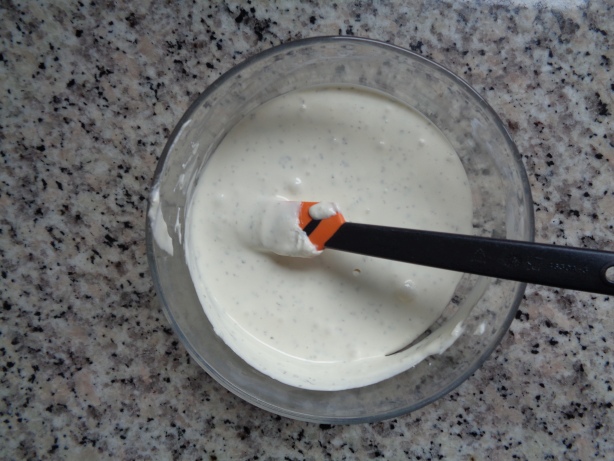 Blend the cream cheese and the low fat curd cheese