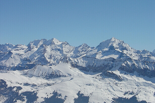 Blümlisalp (3660m), Fründenhorn (3369m), and Doldenhorn (3638m)