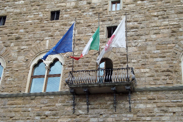 Der Balkon vom Palazzo Vecchio