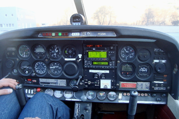 Cockpit of the Robin plane