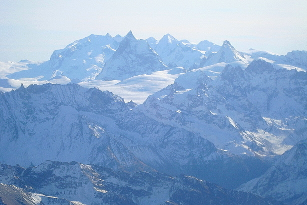 Wandflue, Monte Rosa, Matterhorn, Zermatter Breithorn, Tête Blanche
