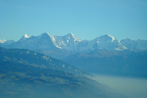 Finsteraarhorn, Niederhorn, Eiger, Mönch, Jungfrau, Höji Sulegg