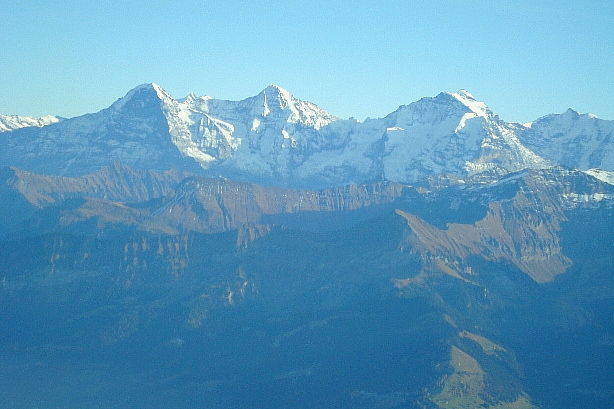 Eiger, Mönch, Jungfrau, Schwalmere, Morgenberghorn, Gletscherhorn