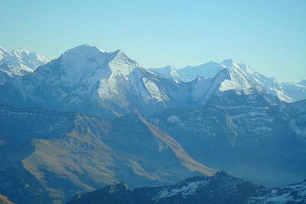 Mischabel (4545m), Balmhorn (3699m), Altels (3624m), Rinderhorn (3448m)