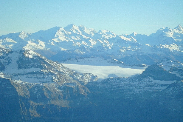 Glacier de la Plaine Morte, Mischabel, Mont Rosa Weisshorn