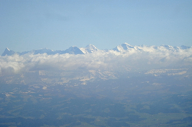 Finsteraarhorn, Fiescherwand, Eiger, Mönch, Jungfrau