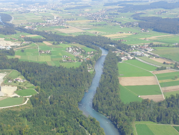 Wichtrach, Aare river, Münsingen