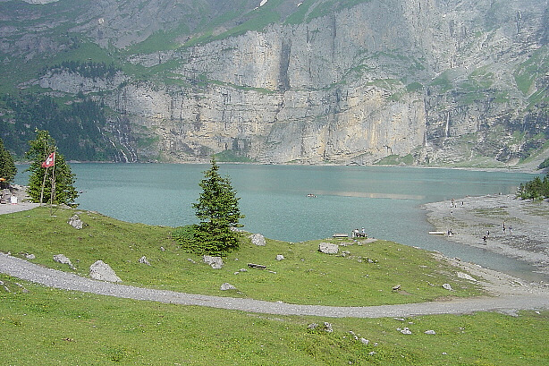 On the shore of the Oeschinensee