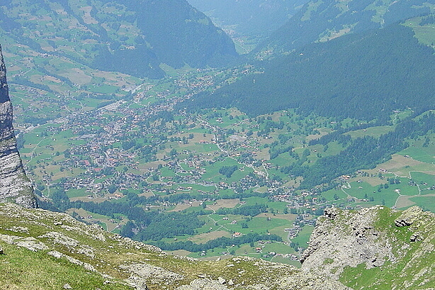 Blick nach Grindelwald von der Hütte