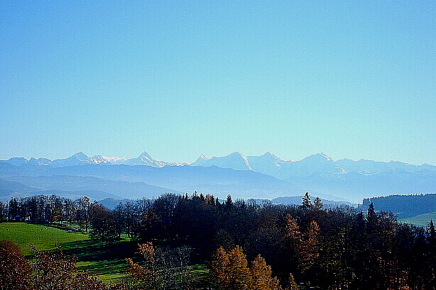 Wetterhorn, Schreckhorn, Finsteraarhorn, Eiger Mönch, Jungfrau