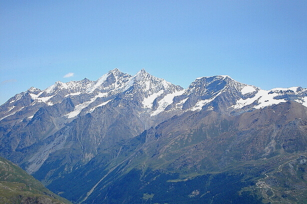Mischabel - Nadelhorn (4327m), Dom (4545m), Täschhorn (4490m) and Alphubel (4206m)