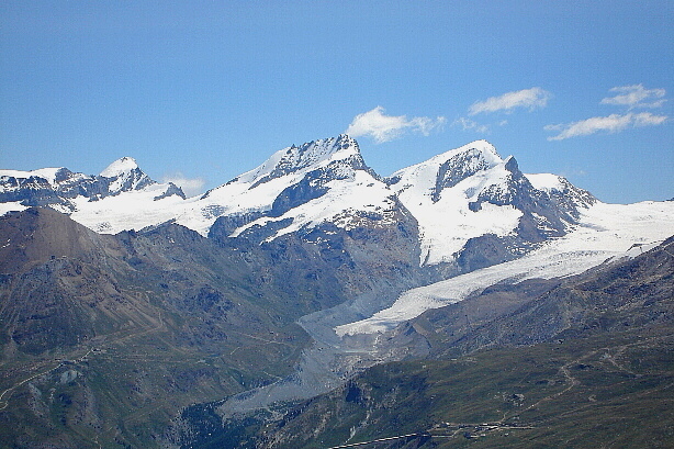 Allalinhorn (4027m), Rimpfischhorn (4199m), Strahlhorn (4190m)