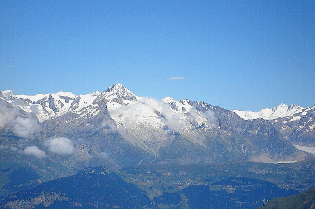 Anungrat, Sattelhorn, Jungfrau, Aletschhorn, Kleines Dreieckhorn