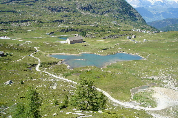 Hospice of Simplon pass (2003m) and Rotelsee