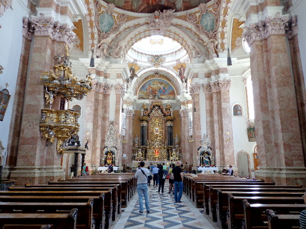 Interior view of the cathedral St. Jacob