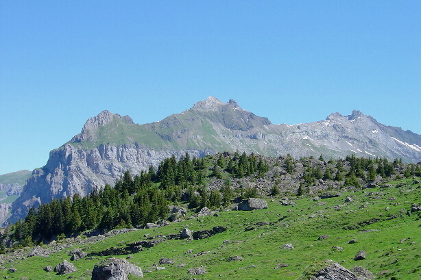 Bire (2502m) und Zallershorn (2743m) von der Fisialp