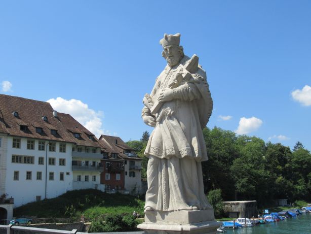 Statue of Johannes Nepomuk on bridge