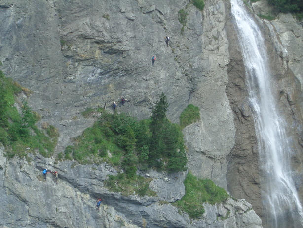 The via ferrata from the cable-car