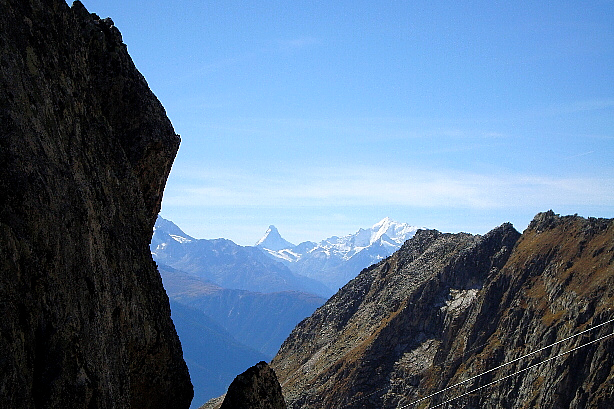 Matterhorn (4478m) und Weisshorn (4506m)