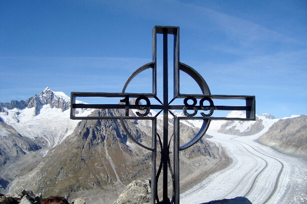 Summit cross of Eggishorn (2927m)