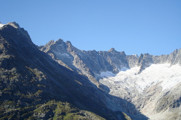 Winterstock (3203m), Gletschhorn (3305m), Dammazwillinge (3294m)