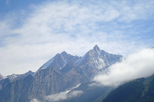 Dom (4545m) and Täschhorn (4490m)
