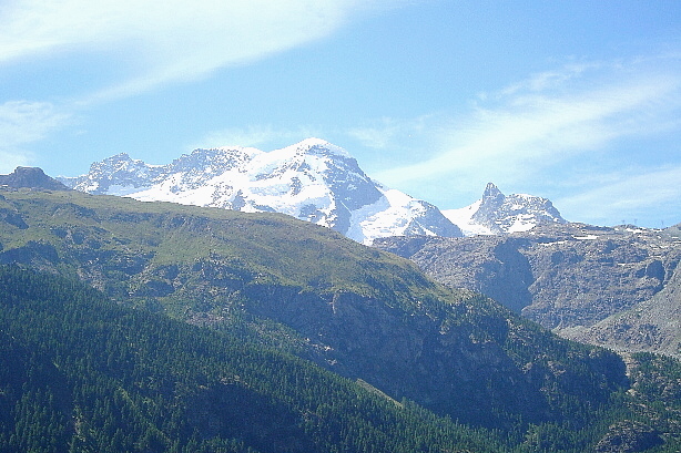 Zermatter Breithorn (4164m) and Klein Matterhorn (3889m)