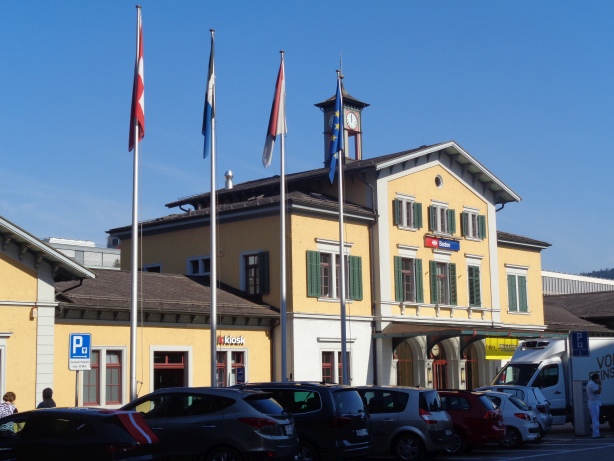 Start on railway station of Baden