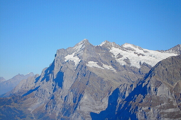 Wetterhorn (3692m), Mittelhorn (3704m), Rosenhorn (3689m)