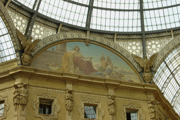 In the shopping mall Galleria Vittorio Emanuele