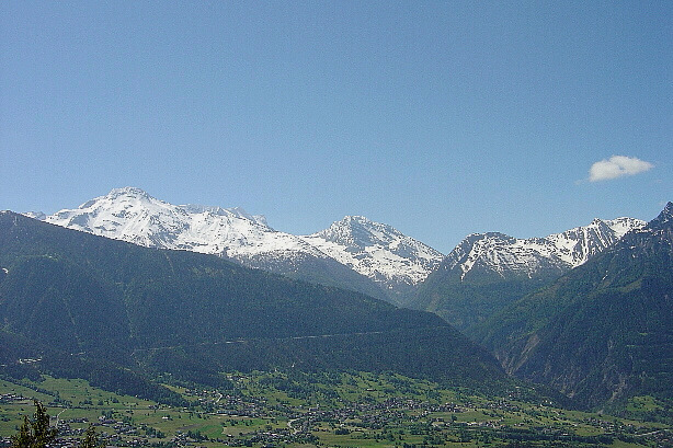 Wasenhorn (3246m), Hübschhorn (3192m), Glishorn (2525m)