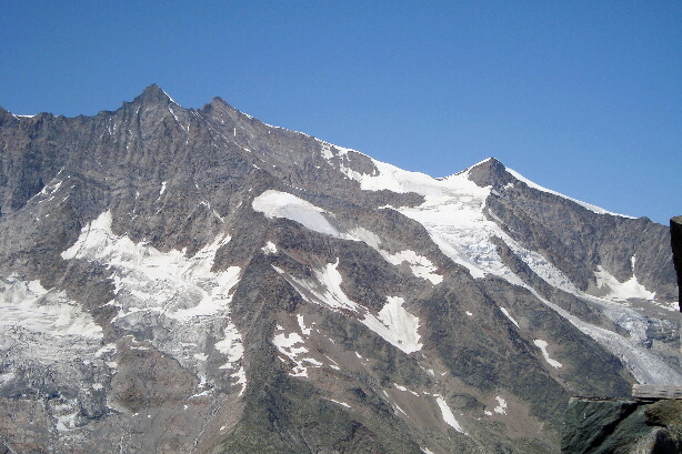 Lenzspitze (4294m), Schwarzhorn (3620m), Nadelhorn (4327m), Ulrichshorn (3925m)