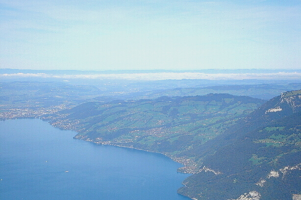 The right side of Lake Thun