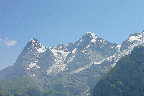 Eiger (3970m) und Mönch (4107m) vom Allmendhubel