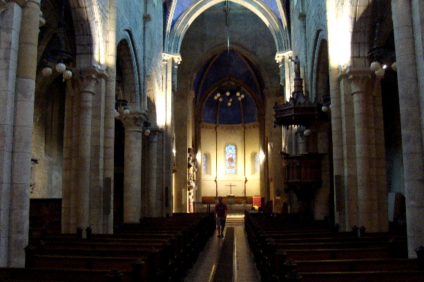 Interior view of Collègiale church