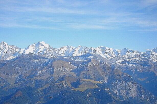 Jungfrau (4158m), Gletscherhorn (3983m), Äbeni Flue (3962m)