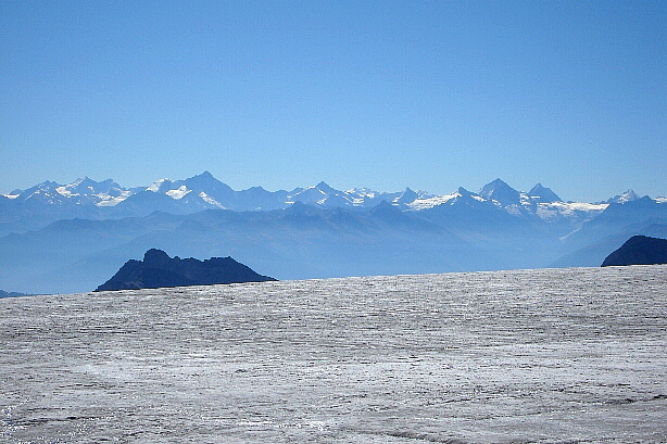 Glacier de Tsanfleuron und Walliser Alpen