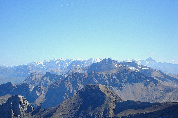 Wetterhorn, Eiger, Gspaltenhorn, Mönch, Jungfrau, Gletscherhorn