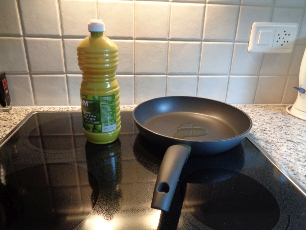 Heat some olive oil in a frying pan